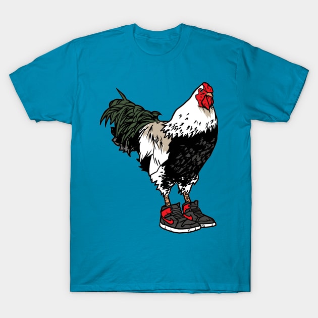 Chicken in Sneakers T-Shirt by castrocastro